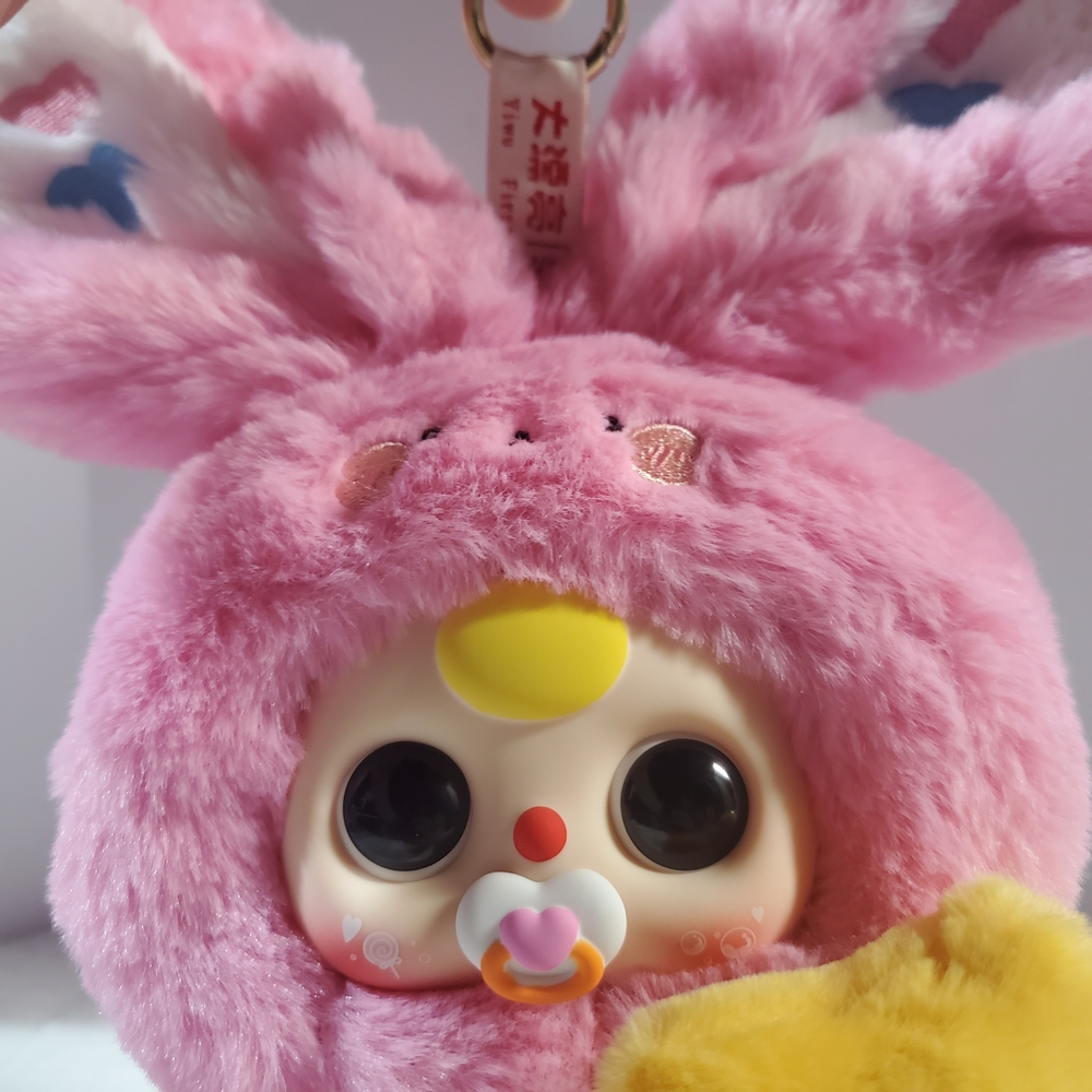 Plush Pink Bunny Doll with Star Accessory - Picture 4 of 13